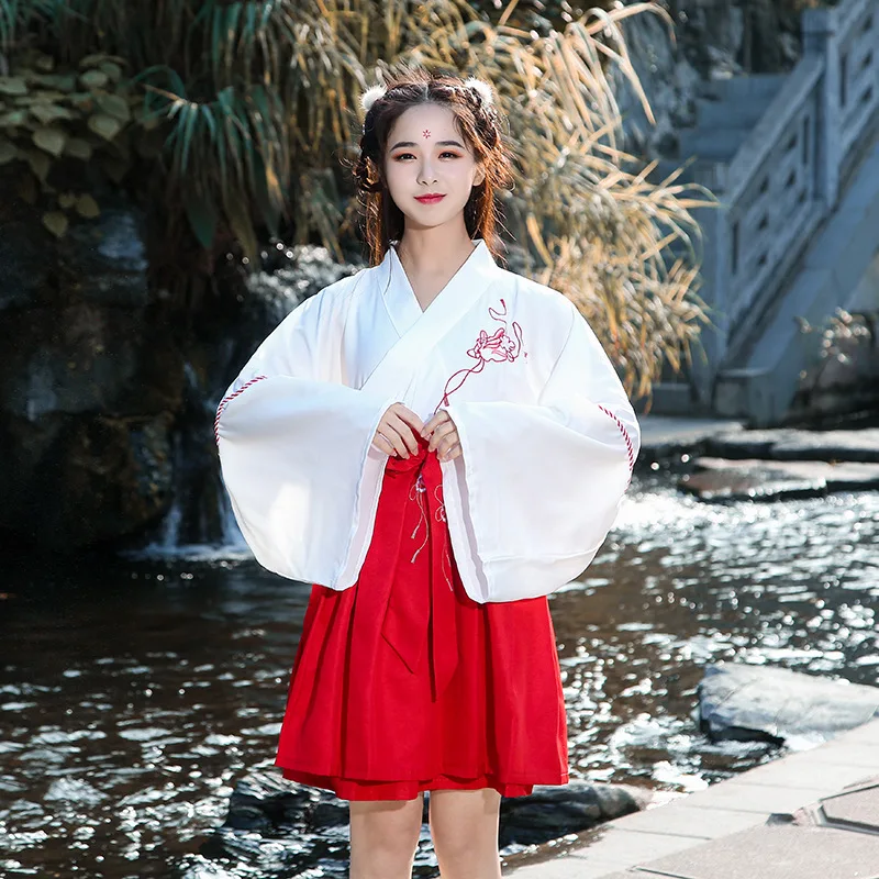Китайский стиль Hanfu женские костюмы Улучшенная сказочная юбка принцесса