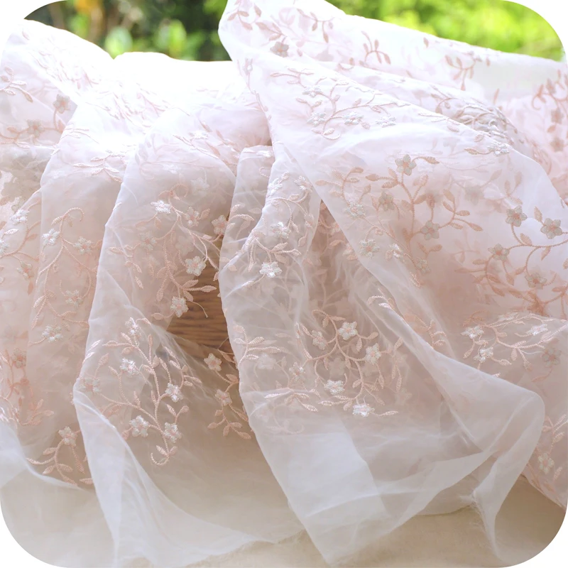 Кружевная ткань из органзы с вышивкой сетчатая материал для платья юбки