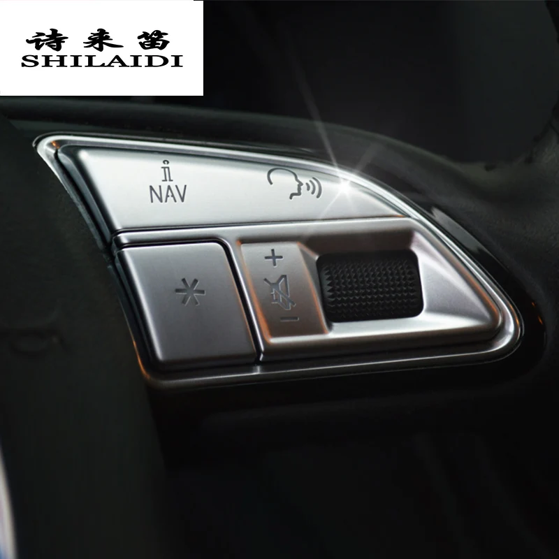 Автомобильный Стайлинг кнопки на рулевое колесо автомобиля отделка наклейки для