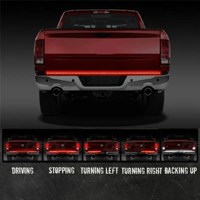 60 дюймов гибкий светодиодный светильник полосы задняя дверь полоса обратный