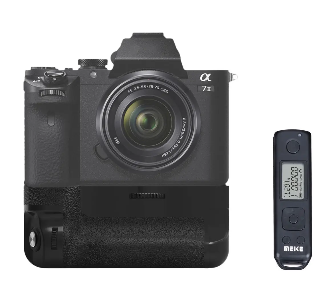 Meike MK-A7II Pro встроенный беспроводной контроль батарейный блок для Sony A7 II A7R A7S как