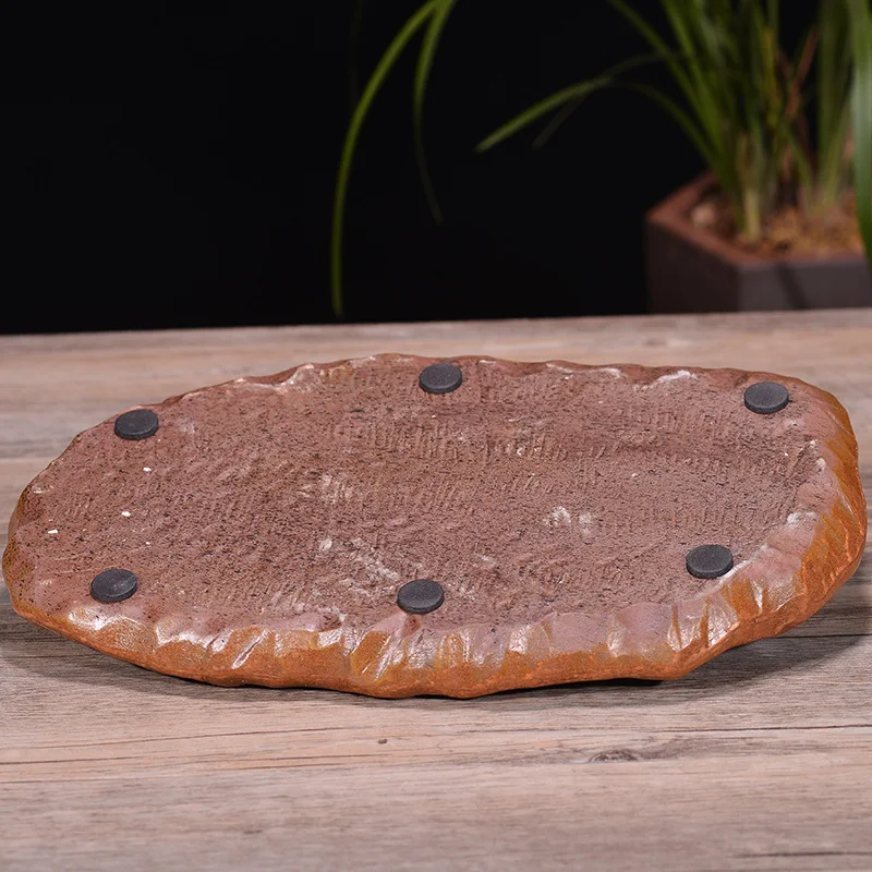 Новинка грубая керамика подшипник для кастрюли поднос сухого пузырька чая