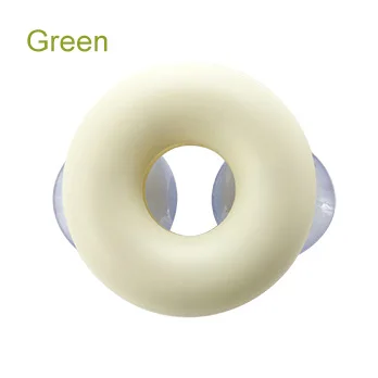 green Дорожный держатель для зубных щеток, пластиковый органайзер для зубных щеток, Пончик, Детская подставка для зубных щеток, настенная стойка для хранения в ванной, 4 отверстия - Цвет: green