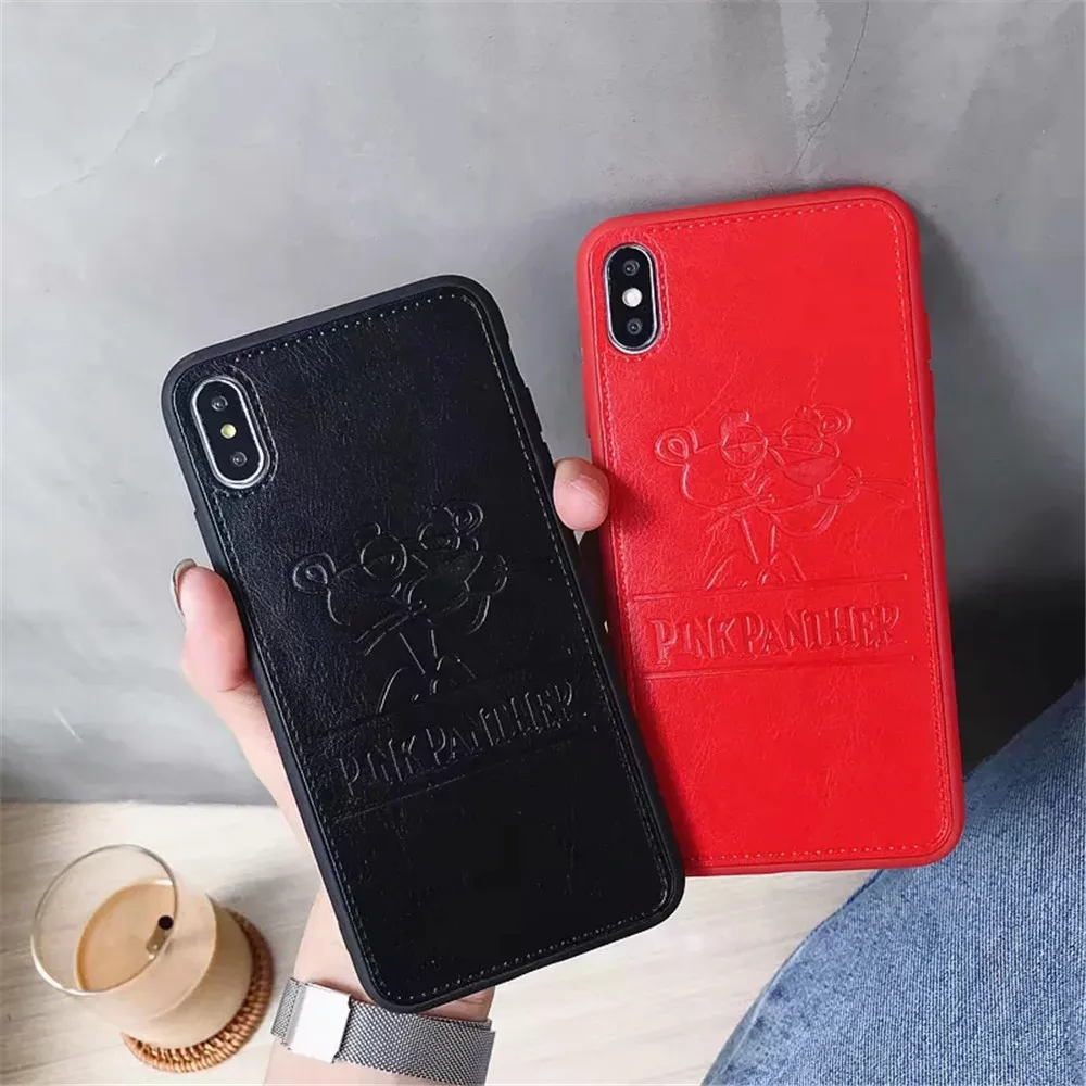 Чехол для iPhone X XS MAX XR с рисунком Розовая пантера чехол телефона из искусственной