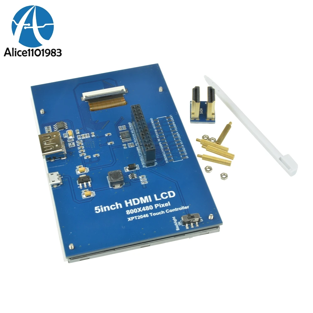 5 дюймовый сенсорный ЖК экран 800x480 HDMI "TFT LCD модуль панель для дисплея Shield Raspberry Pi