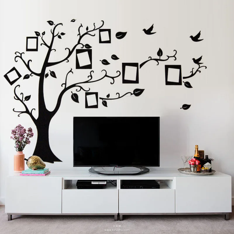 

DIY famliy photo frame tree wall sticker living room bedroom wall decoration pvc