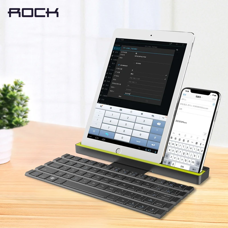 ROCK Multi-Function Rollable Bluetooth Keyboard for iPhone Quick to Switch Foldable iPad Pro Mini Air | Компьютеры и офис