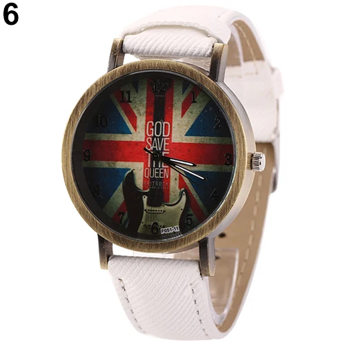 Sanwood reloj hombre 2018 Унисекс Винтажный Бронзовый джинсовый ремешок с британским флагом