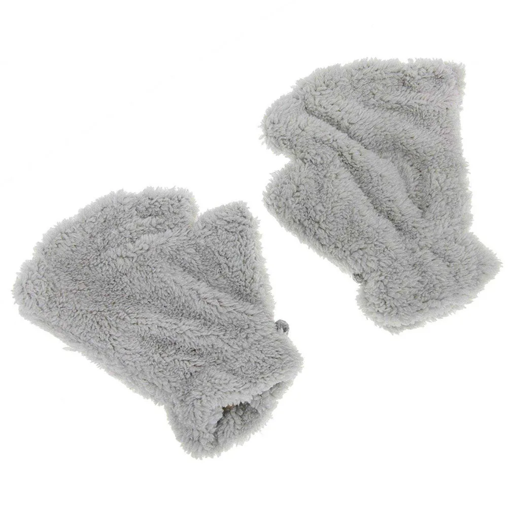 1 пара зимние женские и прекрасные перчатки для девочек плюшевые теплые варежки с