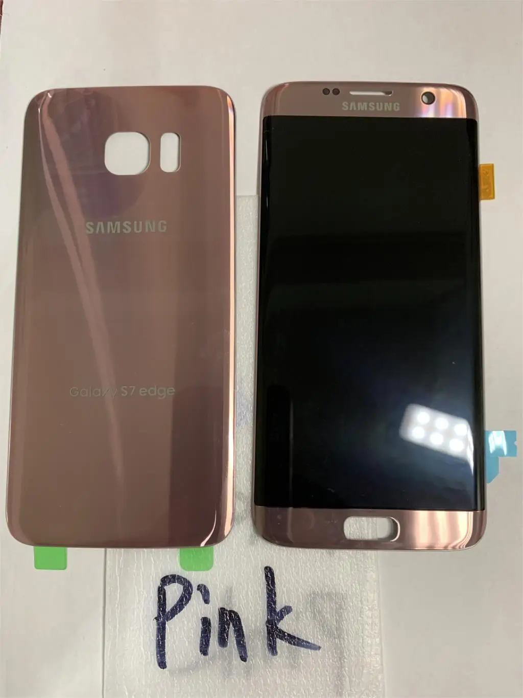 Для samsung Galaxy S7 Edge G935F G935FD ЖК-дисплей сенсорный экран дигитайзер Рамка зарядная док-станция кабель кнопка домой с задней чехол