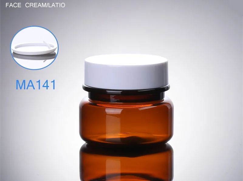 300pcs 40ML100ML50G PET Portable Refillable Brown Lotion Cream Treatment Pump Bottle with Cap 50g 50ml Empty Amber Jar | Красота и