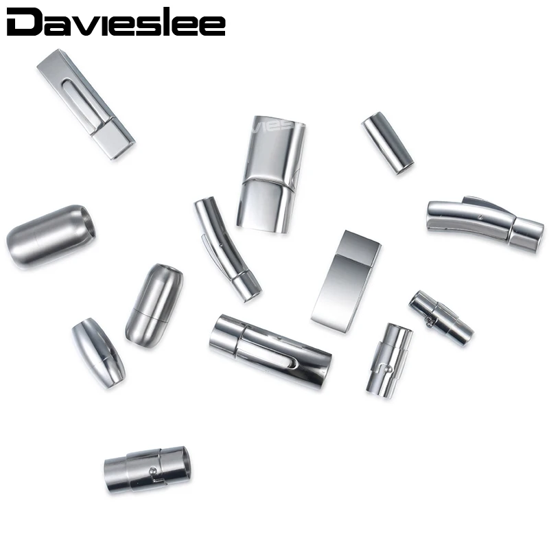 Магнитные застежки для ювелирных изделий Davieslee подходят 4 5 6 8 10 12 14 мм кожаный шнур