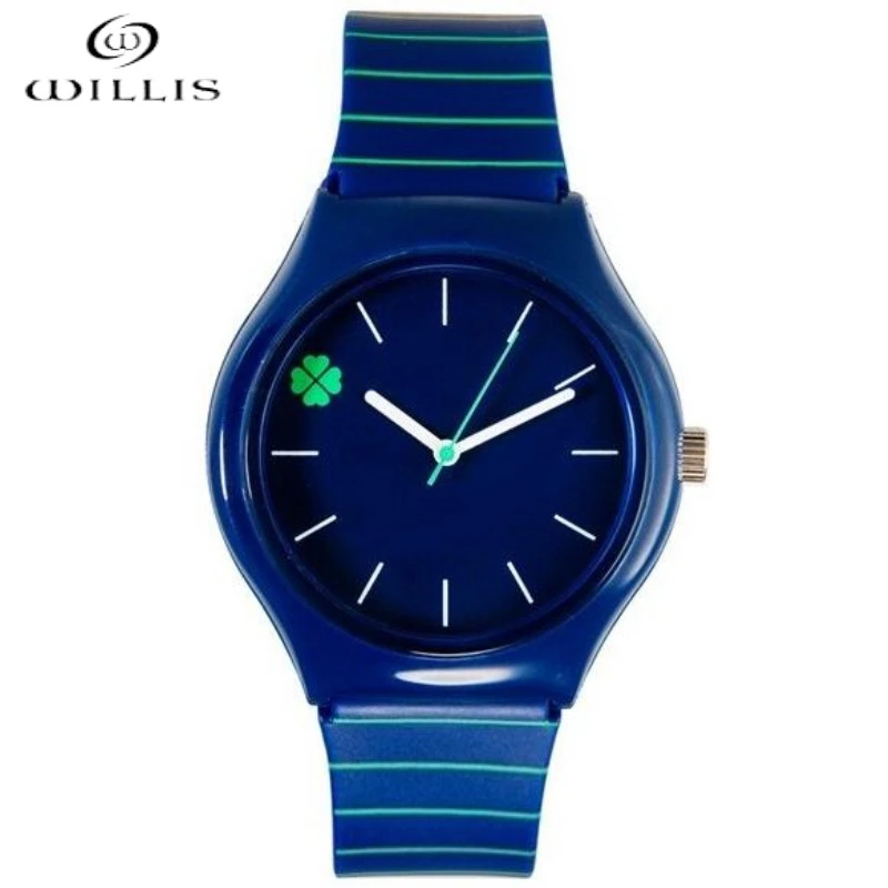 Бренд WILLIS часы женские наручные кварцевые четыре листа клевера дизайн