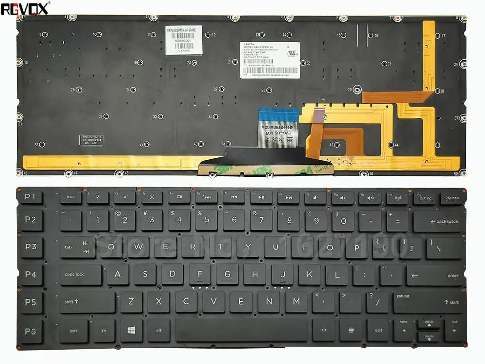 Новая американская Клавиатура для ноутбука HP OMEN 15-5000 с черной подсветкой Win8 PN: