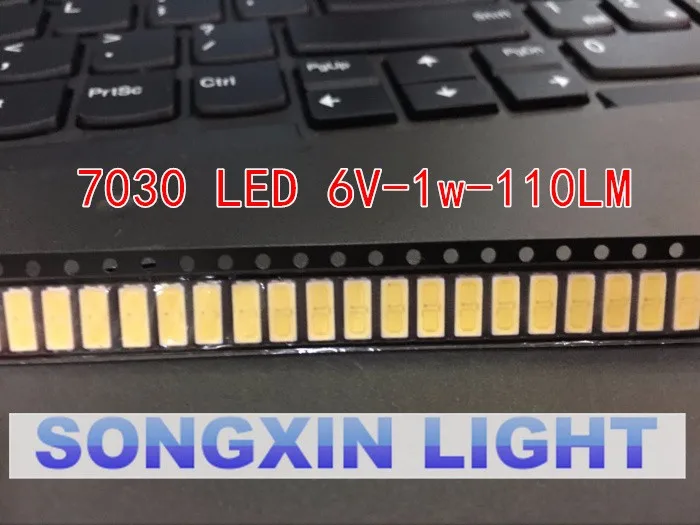 500 шт для LG Innotek LED smd 7030 led холодный белый 100 110lm подсветка 1W 6V ТВ применение|1w tv led|white
