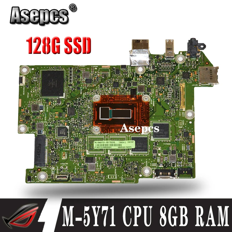 T300CHI материнская плата для ноутбука For Asus T300CH T300C T300CHIA 90NB07G0 R01000 с M 5Y71 CPU 8 Гб RAM 128G