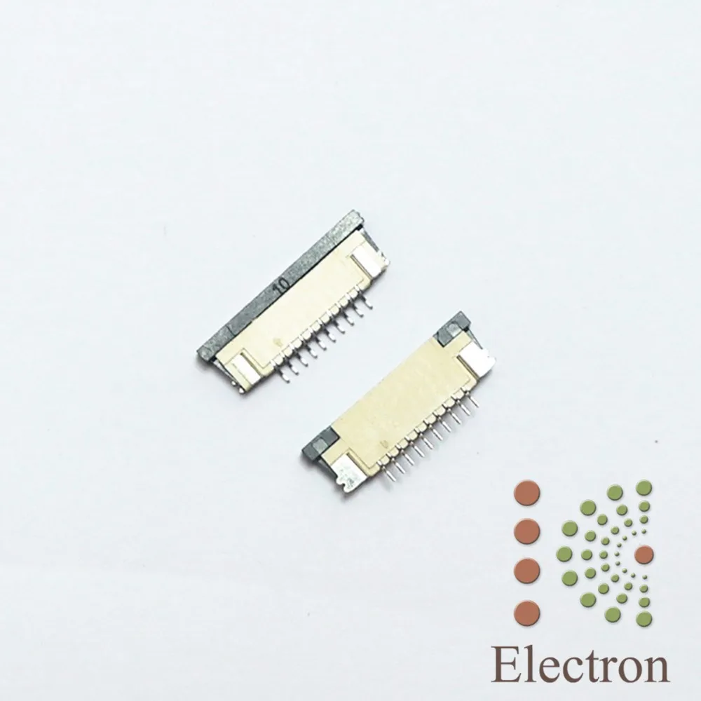 10 шт. нижний порт 10pin 1 0 мм Шаг FFC FPC Ленточные разъемы коннекторы для 10P гибкого