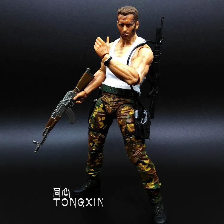 NECA фильм 25th Хищник инопланетянин Арнольд Шварценеггер патруль голландский извлечение голландский Охотник за джунглями 18 см игрушка ПВХ фигурка модель S108