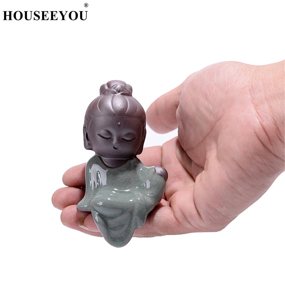 Креативные маленькие статуи Будды буддистские татагата милые пурпурные пески
