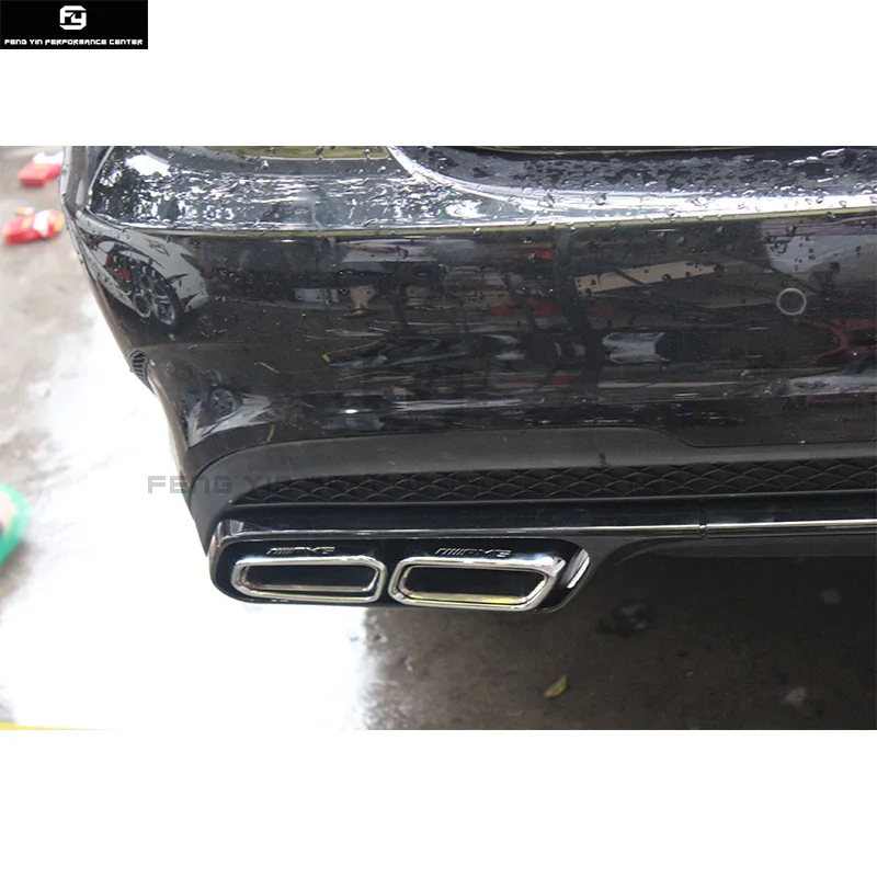 W212 E300 E63 AMG стиль PP задний бампер диффузор с выхлопными наконечниками для Mercedes benz W212 E260 E300 спортивный Бампер