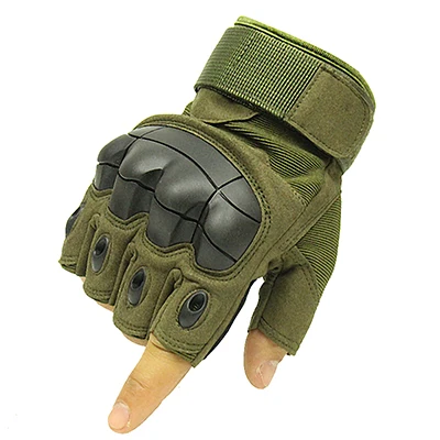 half Army Green Тактические перчатки с сенсорным экраном военные армейские Пейнтбольные стрельбы страйкбол боевые противоскользящие резиновые походные перчатки на весь палец - Цвет: half Army Green