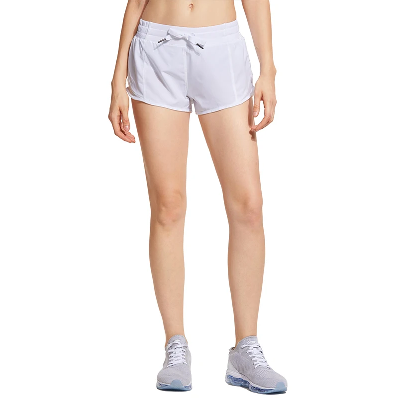 White02 CRZ YOGA женские спортивные шорты с карманом для тренировок и бега - Цвет: White02