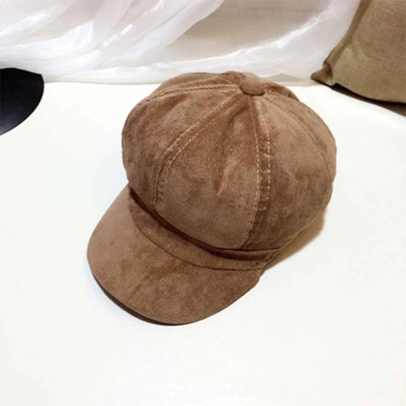 Новинка Ретро стиль Вельветовая восьмиугольная кепка берет весна лето Осень