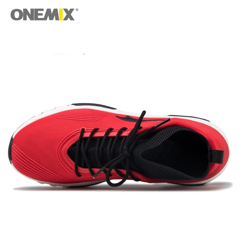 Спортивные кроссовки ONEMIX для мужчин и женщин Нескользящие красные спортивные