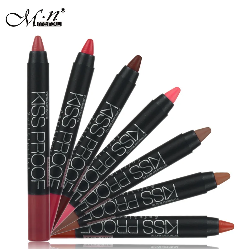 12 шт./лот меньший губная помада с 1 шт. точильный камень мягкие матовые губные