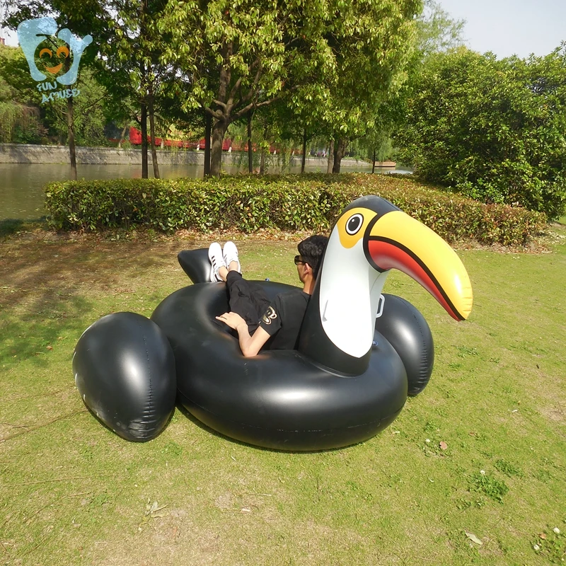 240 см гигантские надувные Тукан подушки для бассейна ездить на воздуха плот