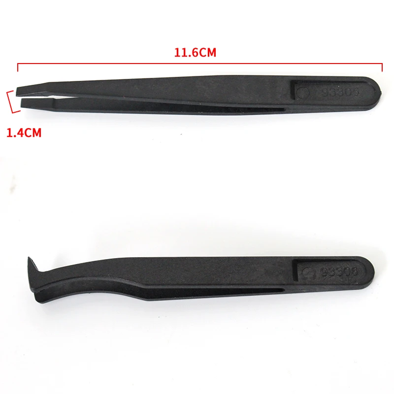 6 шт. антистатические пинцеты набор термостойкие плоские заостренные изогнутые