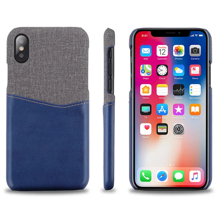 Blue Чехол-кошелек для IPhone Xs Max XR X 8 7 Plus 11 pro max 11pro из мягкой ткани+ PU кожаный чехол для карт с ID кредитный держатель для карт Etui - Цвет: Blue
