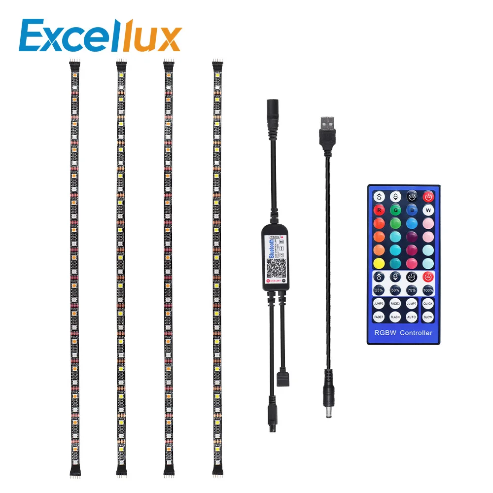 Фото RGBW RGBWW Светодиодная лента USB 5 В 50 см 1 м 2 3 4 с 40-клавишным ИК-контроллером для ТВ ПК RGBW RGBWW Светодиодная лента USB 5 В 50 см 1 м 2 3 4 с 40-клавишным ИК-контроллером для ТВ ПК