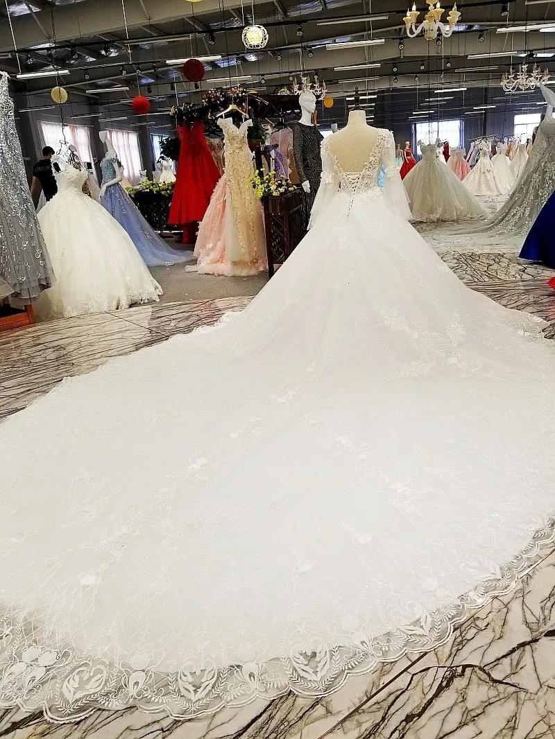 LS00354 свадебное платье с рукавамидвухцветные пушистые платья новейшие арабские