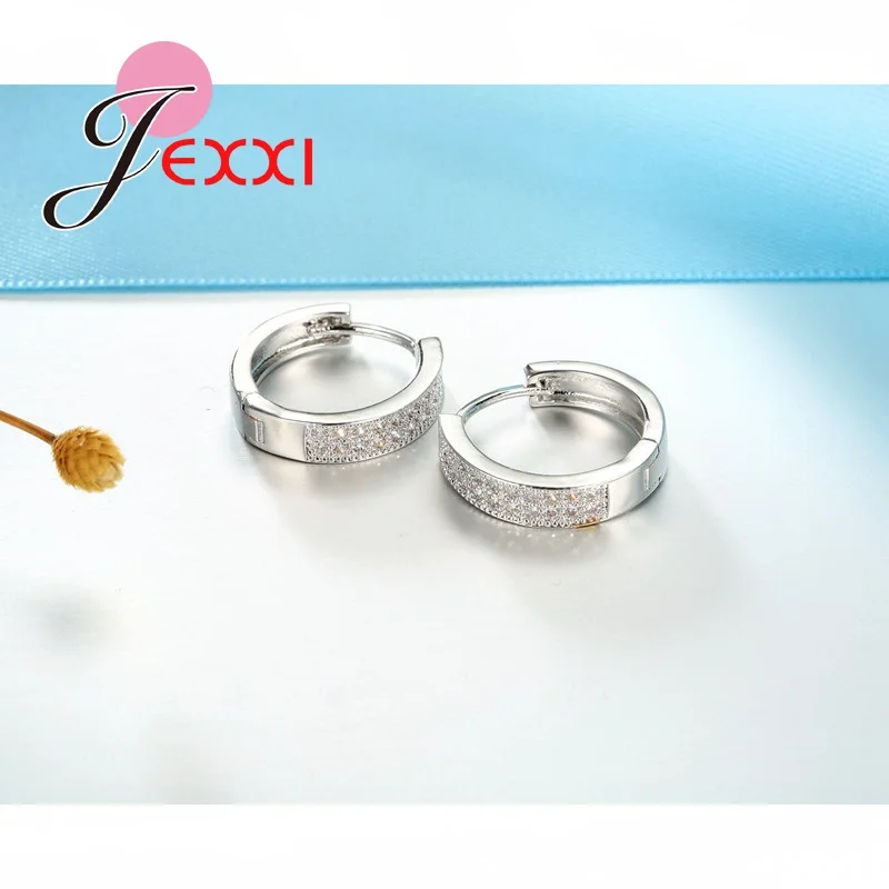 Женские серьги кольца из серебра 925 пробы с фианитом|hoop earrings|earrings silverearrings earring |