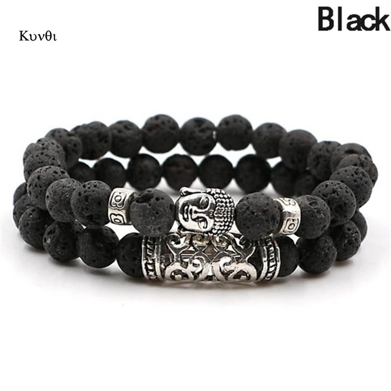 2 шт./компл. Непал Индия статуя Будды из бисера браслет для мужчин браслеты с