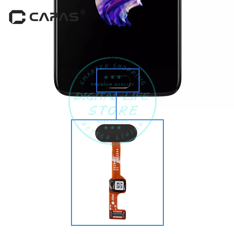 Сканер отпечатков пальцев для Oneplus 5 A5000 сенсорный датчик ID кнопка дома Return в сборе