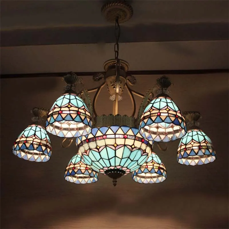 Подвесной светильник FUMAT Tiffany винтажный стеклянный в европейском стиле