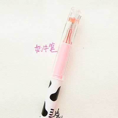 light pink EZONE 1 шт., гелевая ручка ярких цветов для детей, для рисования, 12 цветов, с изображением молочной коровы, алмазная головка, ручки, сделай сам, живопись, школа, офис, художественная поставка - Цвет: light pink