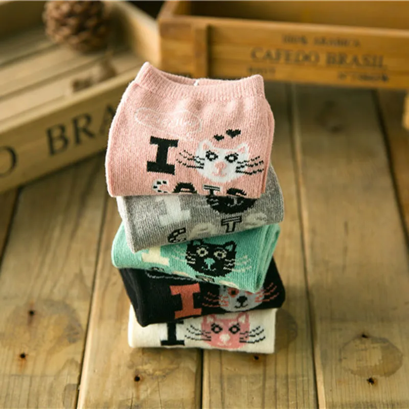 Носки по щиколотку с низким вырезом 5 пар хлопковые короткие женские рисунком