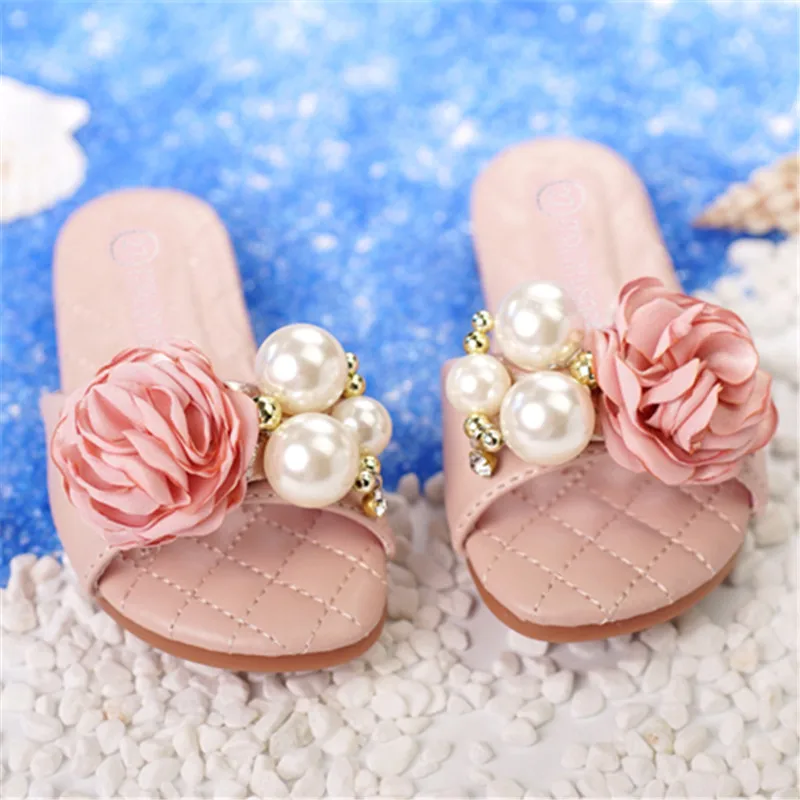 

Children Summer Beach Girls Bowknot Slippers Korean style beautiful footwear bowknot design big kids slipper