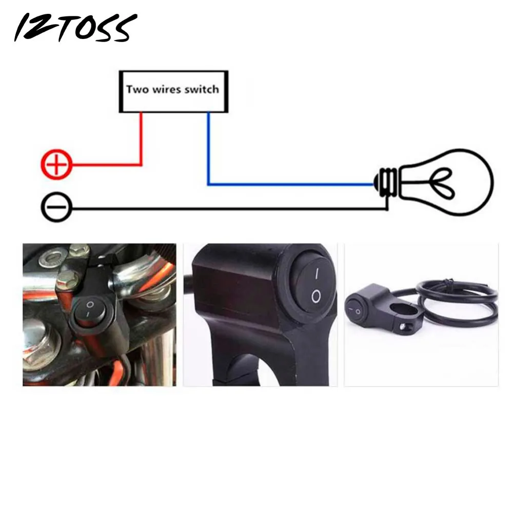 IZTOSS 7/8 &quot22 мм мотоцикл из алюминиевого сплава коммутаторы руль переключатель