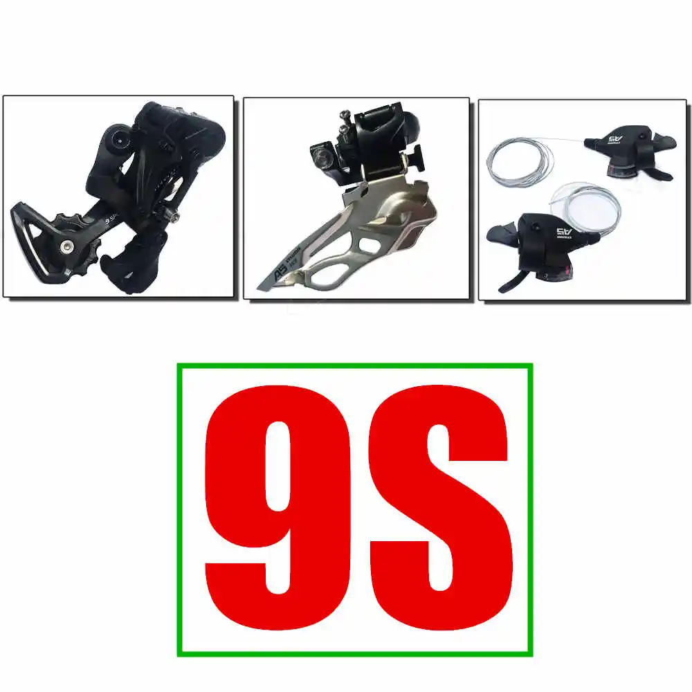 9S VXM Bicycle Derailleur 3X9 27 Speed 3X10 30 Speed 3X11 11 Speed MTB Front Rear Shifter Derailleur Groupset for Bicycle Parts - Color: 9S