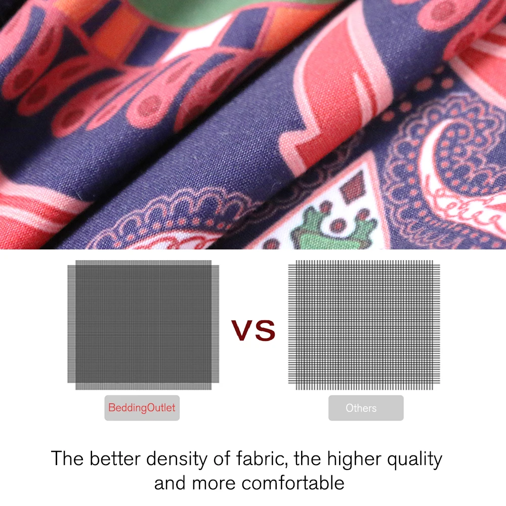 Комплект постельного белья из 3 предметов оранжевый синий мандалы Цветочный