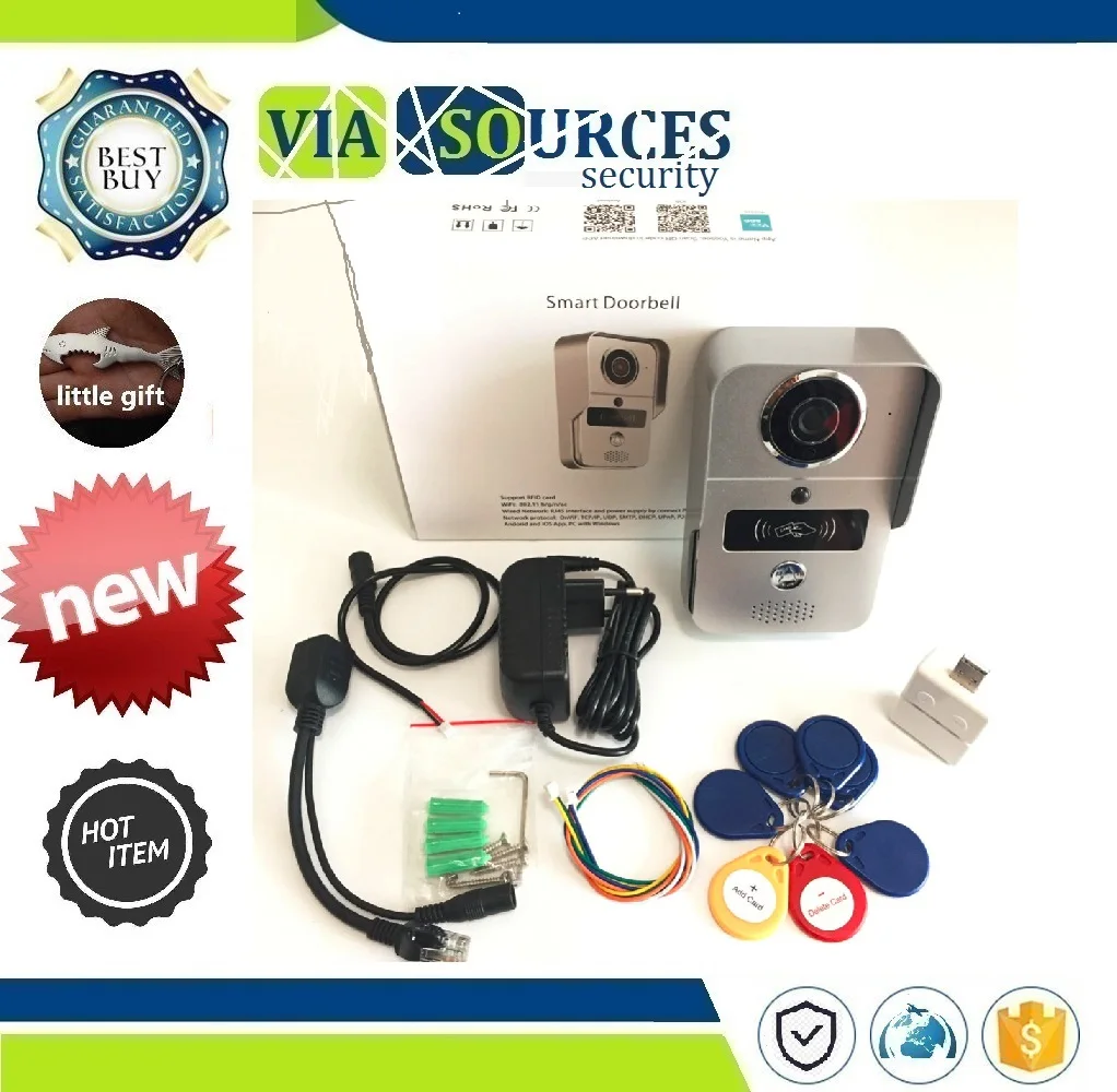 Крытый звонок Wi Fi IP дверной POE камера для ONVIF подключения NVR + беспроводная sd карта