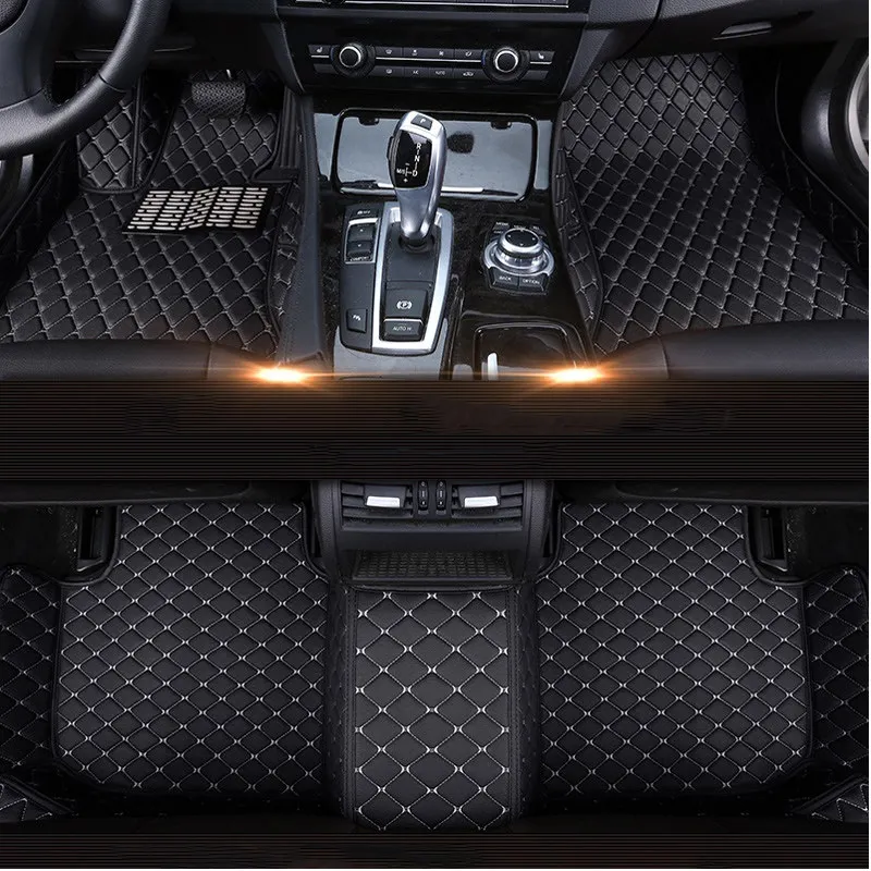 Автомобильный ковер коврики для vw golf 4 6 7 Гольф gti mk4 mk5 mk7 Гольф 7 jetta 6 mk6 mk5 Жук santana - Название цвета: black