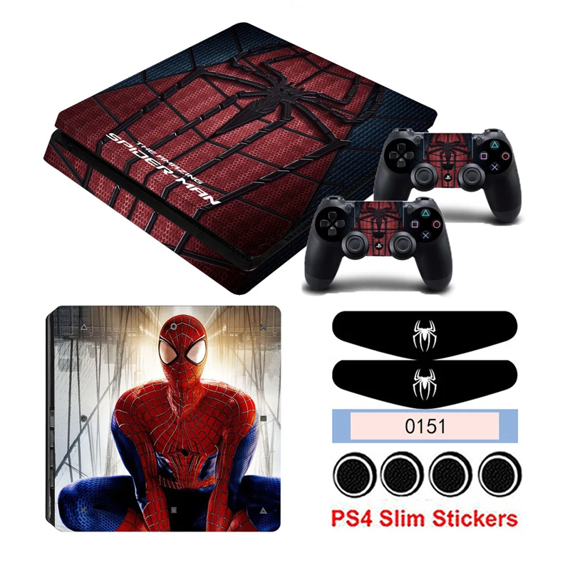 Спайдермен стикер s для Playstation 4 тонкая консоль и контроллер PS4 тонкие виниловые