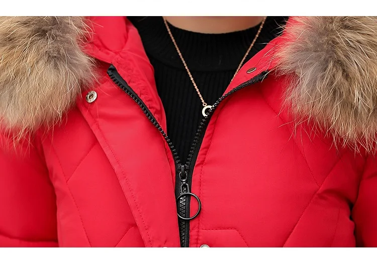 Зимняя куртка с капюшоном парка Женская 2018 пуховая Хлопковая женская пальто