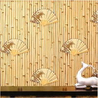 9 5m 0 53m chinese fan wallpaper teahouse study hotel restaurant background wall decoration japanese bamboo classic wallpaper