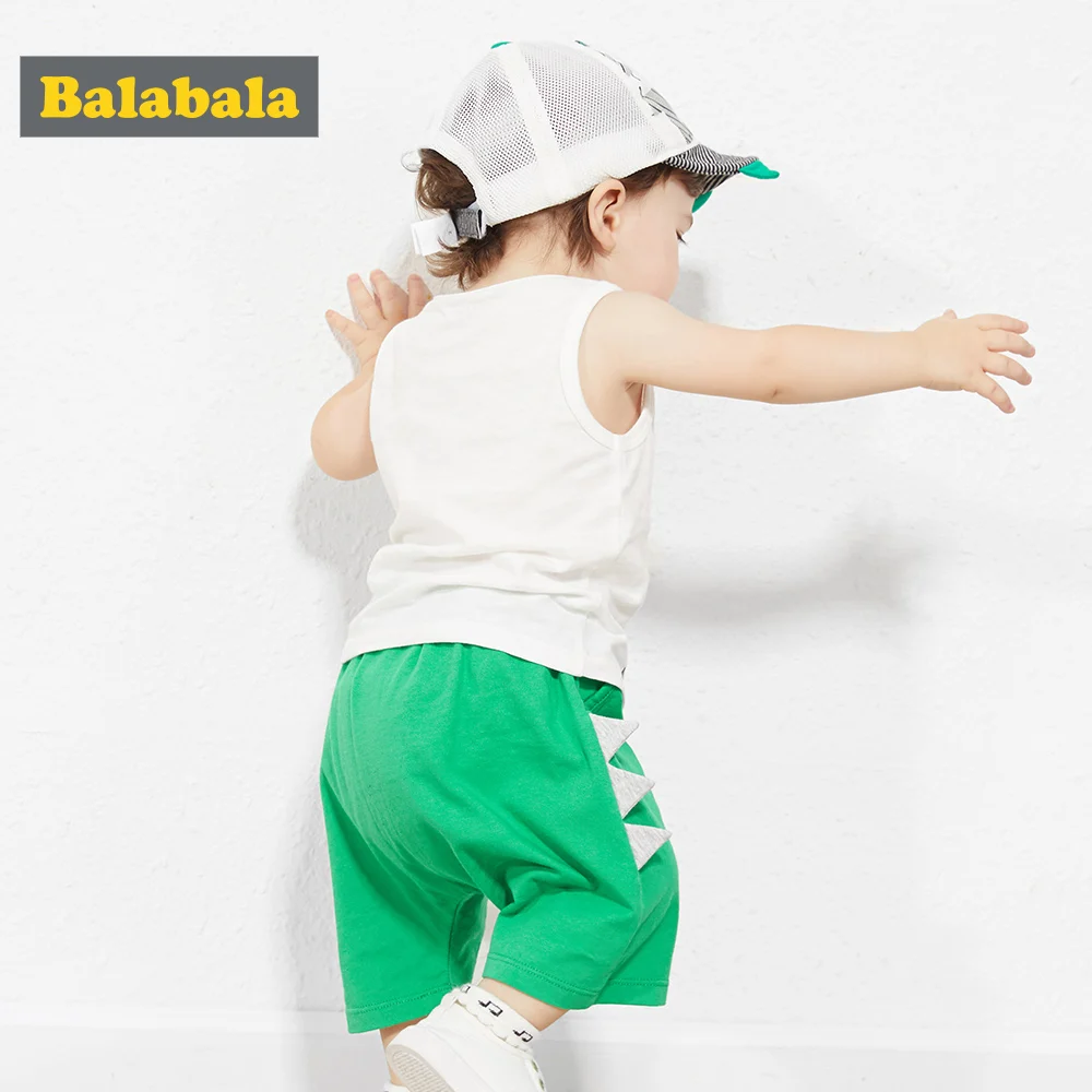 Balabala2019 новый летний повседневный комплект одежды для новорожденных мальчиков